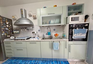 Cucina lineare con elettrodomestici