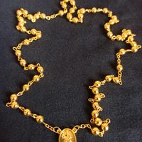 rosario collana colore oro in metallo