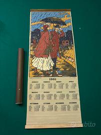 Calendario da parete in tessuto 1981