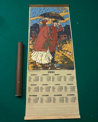 Calendario da parete in tessuto 1981