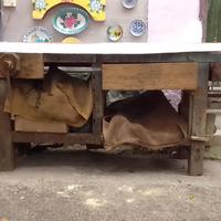 Antico tavolo da falegname