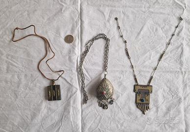 Tre pendenti vintage etnici