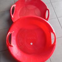 2 padelle slittino neve