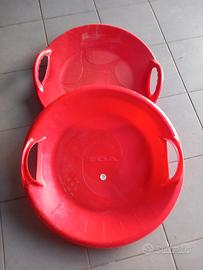 2 padelle slittino neve