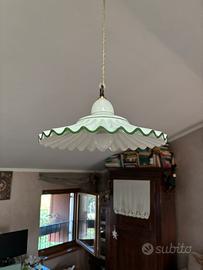 Lampadario in ceramica stile veneziano