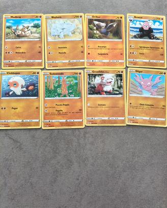 8 carte Pokemon originali vendibili singolarmente 
