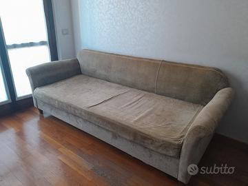 Divano in velluto colore verde salvia