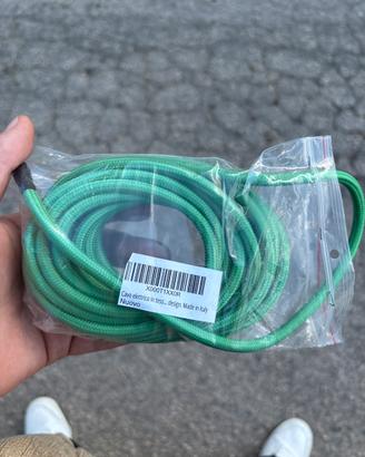 Cavo elettrico in tessuto verde