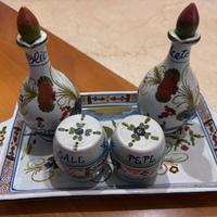 Servizio Olio e Sale in Ceramica di Faenza