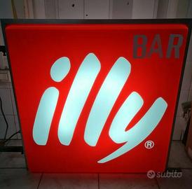 Insegna luminosa bifacciale illy caffè