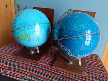 set 2 mappamondi da tavolo