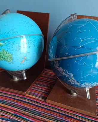 set 2 mappamondi da tavolo