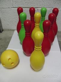 Birilli Bowling Set con 10 Birilli 1 Palla