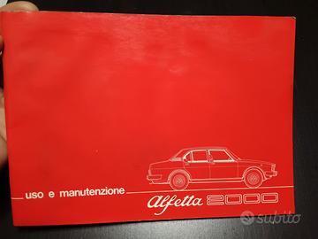 Alfa romeo Alfetta 2000 Uso e Manutenzione
