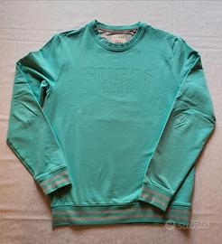 Felpa Guess color turchese/verde acqua