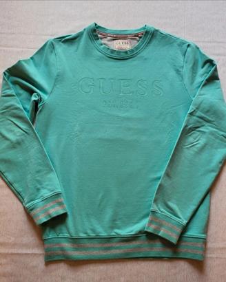 Felpa Guess color turchese/verde acqua