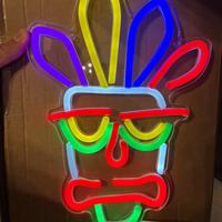 Luce arredo maschera crash Bandicoot nuova
