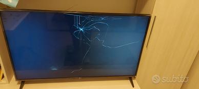 smart tv 49' pollici schermo rotto