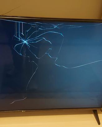 smart tv 49' pollici schermo rotto