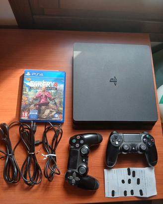 PS4 slim 1 TB + 2 controller + garanzia 2 anni 