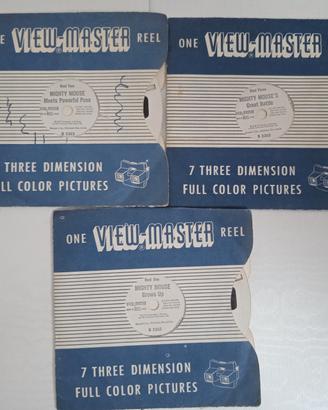 3 Dischetti View-Master Mighty Mouse anni 50 
