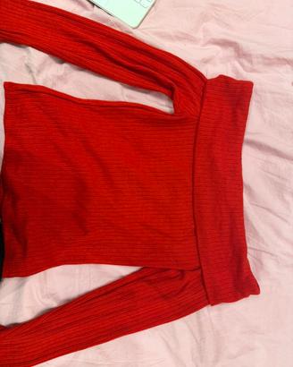 Maglia maniche lunghe rossa M