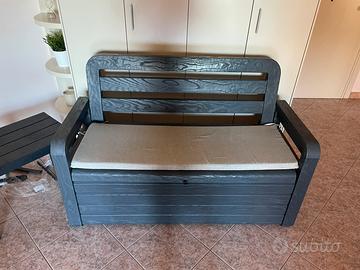 Cassapanca da esterno con contenitore