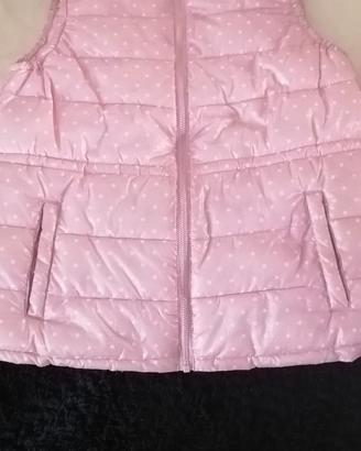 Piumino senza maniche Benetton color rosa