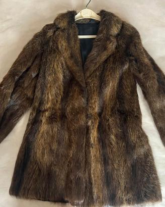 Pelliccia Vera Vintage Castoro/Nutria marrone 88cm