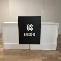 Banco cassa 2 moduli cm 90 con frontale nero