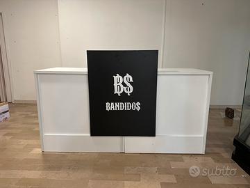 Banco cassa 2 moduli cm 90 con frontale nero