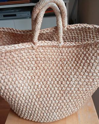Borsa da mare in paglia 