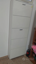 Scarpiera slim 5 ante laccata lucida