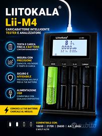 LiitoKala M4 Tester Capacità Caricabatterie litio