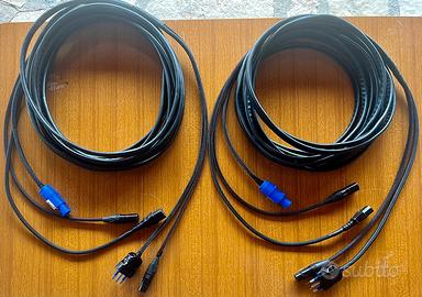 Cavi phono/rete 10m, cavi per casse kenon powercon