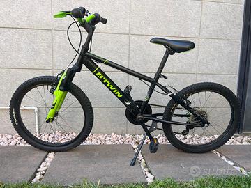 Mountain Bike B'TWIN nera/verde fluo – ruote 20"