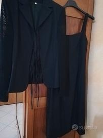 VESTITO CON GIACCA  E GONNA NERO TAGLIA 44