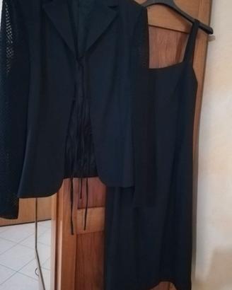 VESTITO CON GIACCA  E GONNA NERO TAGLIA 44