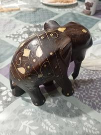 antinco elefante indiano statuina in legno 