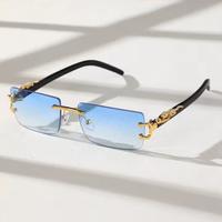 Occhiali da sole unisex con lenti blu, dettagli or