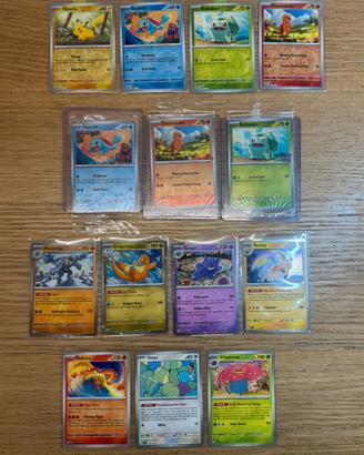 Set "promo" Pokemon 151 stamped - cosmo holo - Non