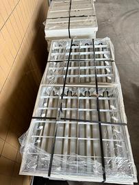 Plafoniera a griglia a 4 neon