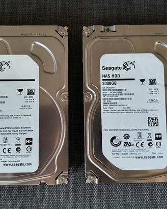 Coppia Seagate NAS hdd 3tb