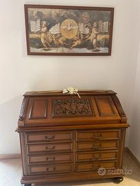 Antica ribalta cassettiera