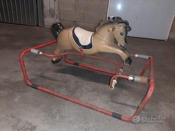 raro cavallo a dondolo giostrina anni 60 giordani