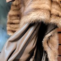 Giacca/giubbotto pelle morbidissima stola visone