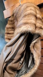 Giacca/giubbotto pelle morbidissima stola visone