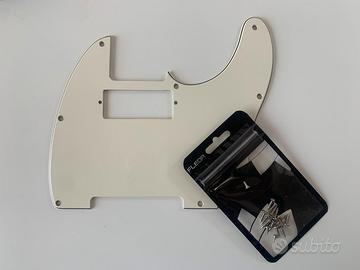 Pickguard Telecaster Bianco – 8 Viti con Viti