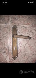 Maniglia singola vintage ottone porta barocco