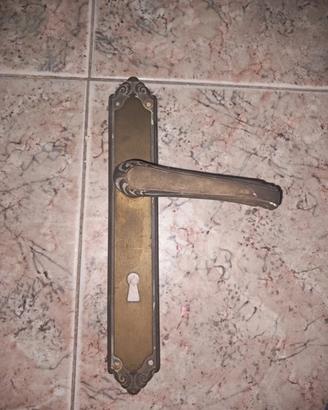 Maniglia singola vintage ottone porta barocco